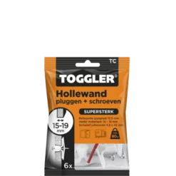 Toggler hollewandplug TC6 15-19 mm 6 stuks