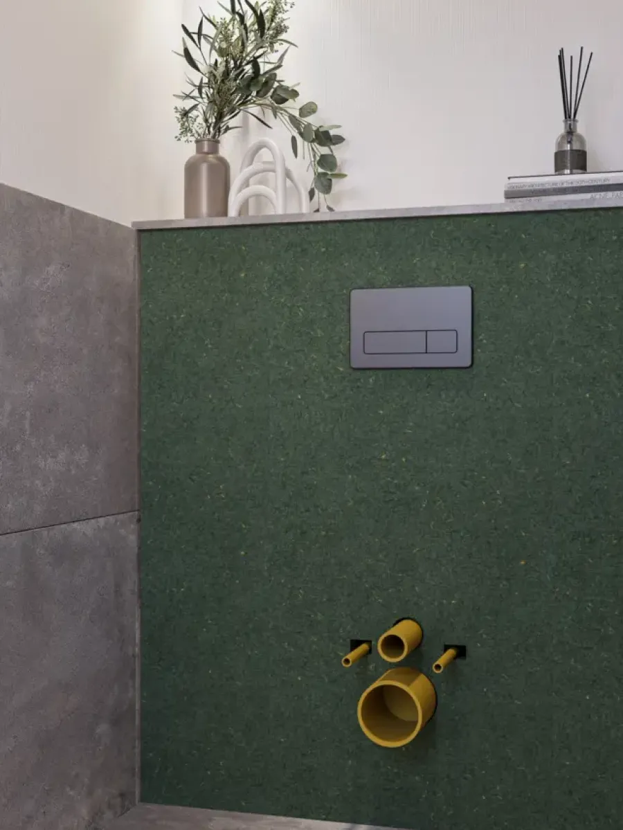Geen Toilet achterwand spaanplaat 123 x 120 cm 18 mm vochtwerend Sale