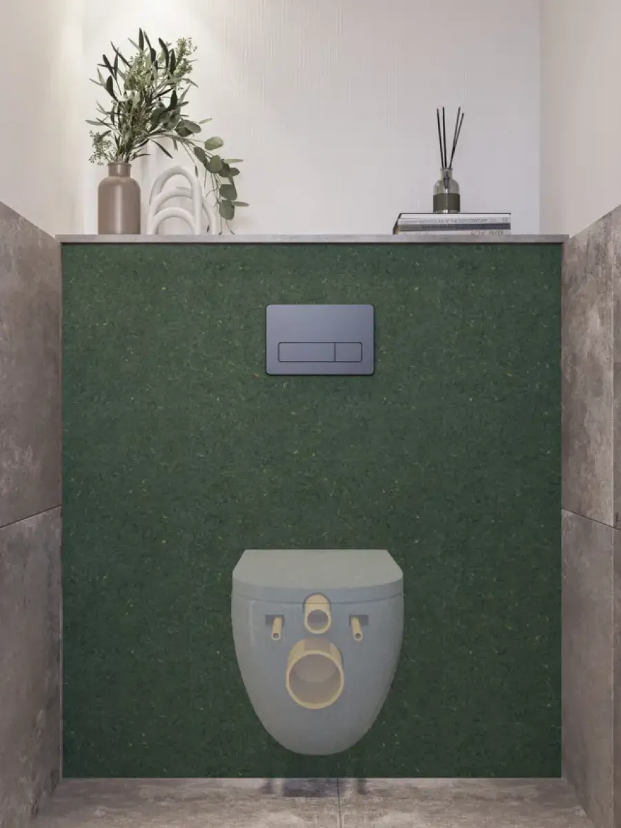 Geen Toilet achterwand spaanplaat 123 x 120 cm 18 mm vochtwerend Sale