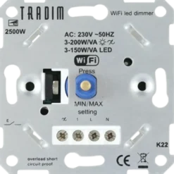 Tradim Wifi muurdimmer 3-200W/VA Outlet