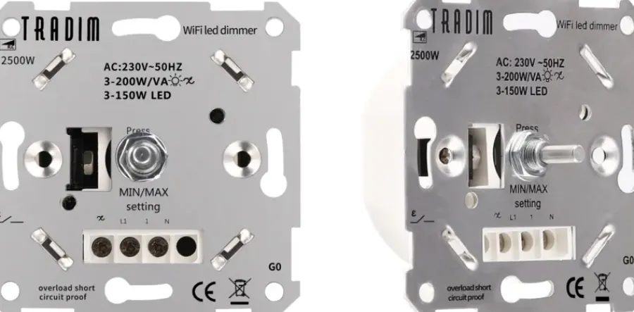 Tradim Wifi muurdimmer 3-200W/VA Outlet