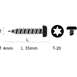 Unischroef 4x35mm torx ck vz 50st