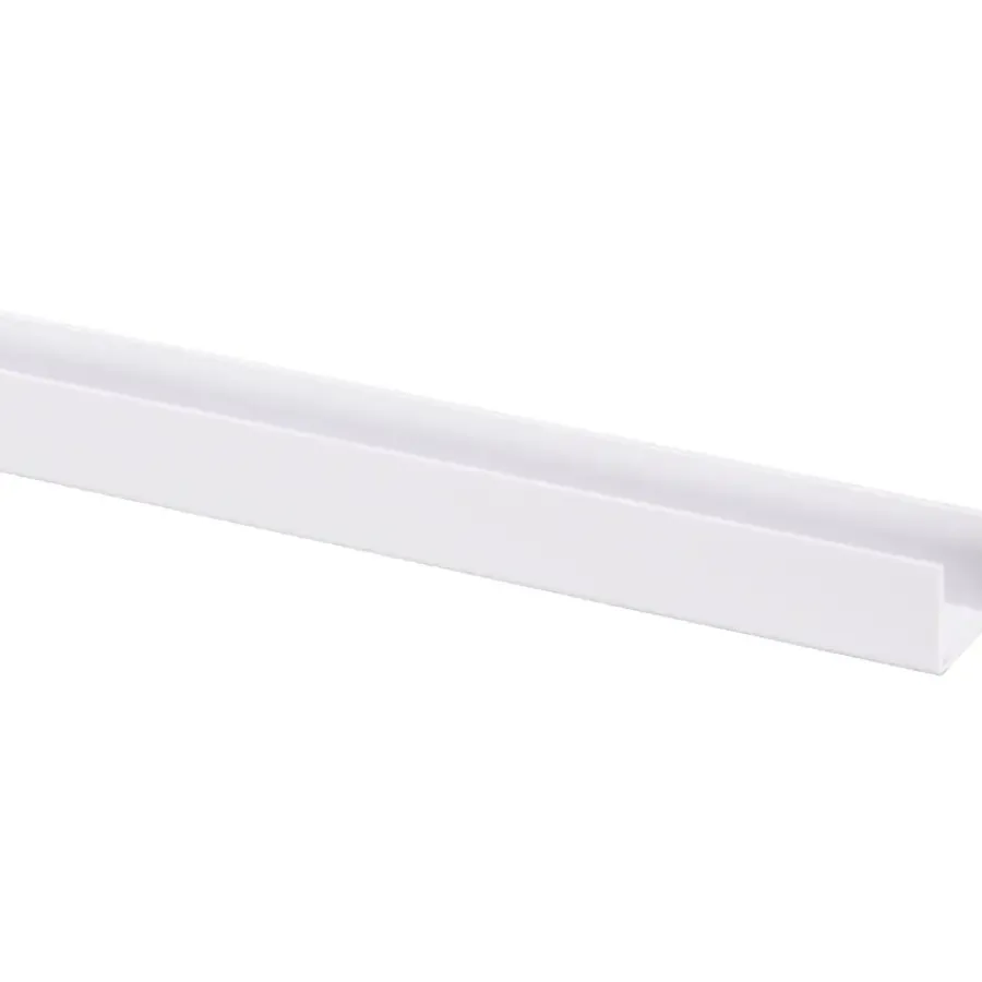 Geen U-profiel 2600 x 18mm wit Best