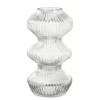 Vaas glas ribbed - h30xd16cm