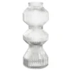 Vaas glas ribbed - h40xd16cm