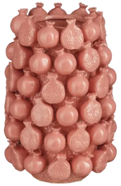 Vaas roze - h30xd24cm