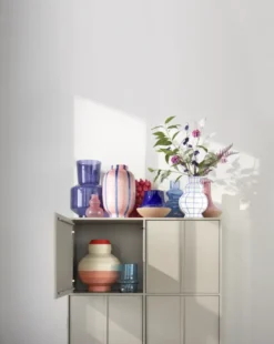 Vaas roze - h30xd25cm