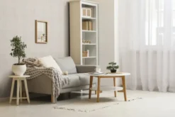 Silentlines Viltpaneel gebogen lijnen beige 60x30 cm 4 stuks Online