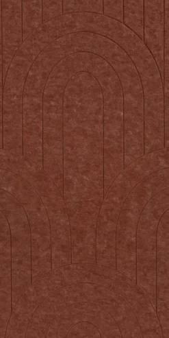 Silentlines Viltpaneel gebogen lijnen terra 120x60 cm 2 stuks