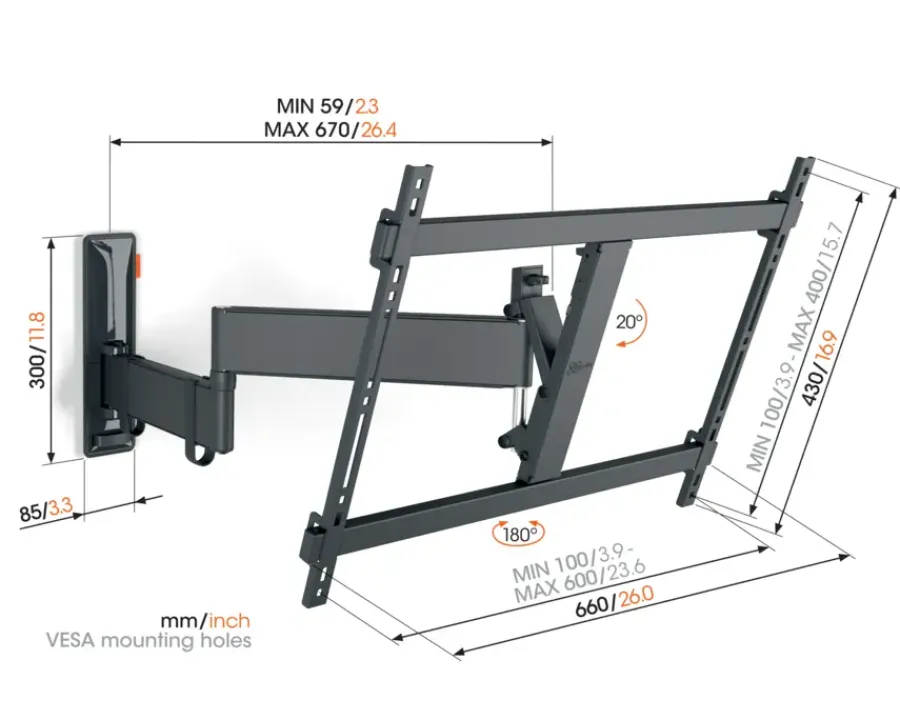 Vogel's TVM 3645 Full-Motion+ L 40 tot 77 inch Online