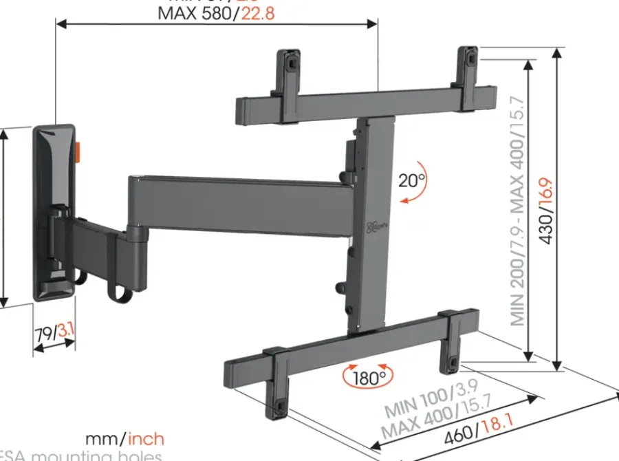 Vogel's TVM 3465 Full-Motion+ M 32 tot 65 inch Best