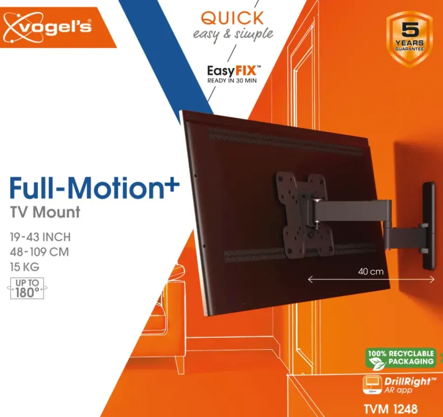 Vogel's TV-steun Full motion+ S - 19 t/m 43 inch New