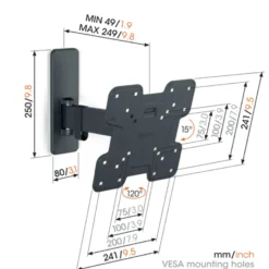 Vogel's TV-steun Full motion S - 19 t/m 43 inch Hot