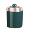Voorraadpot groen met bolletje 20,5 x Ø 14 cm