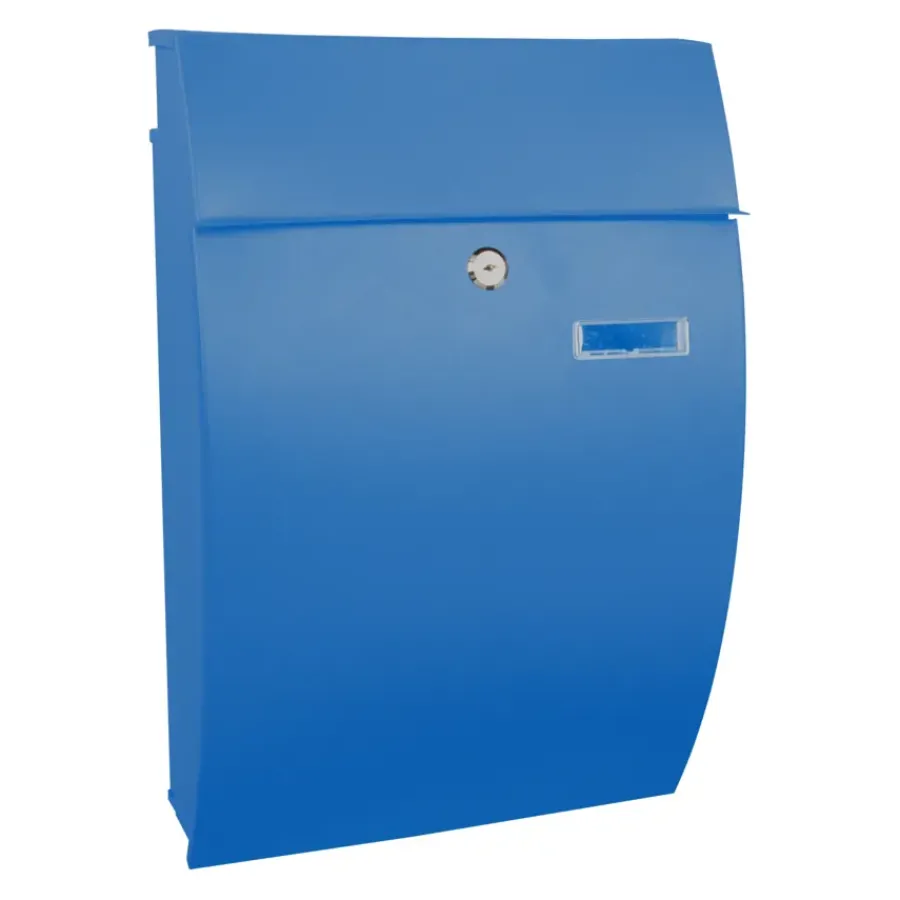 V-part Brievenbus staal Geronan blauw Clearance