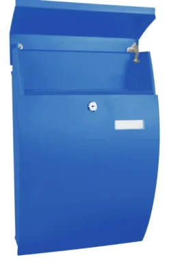 V-part Brievenbus staal Geronan blauw Clearance