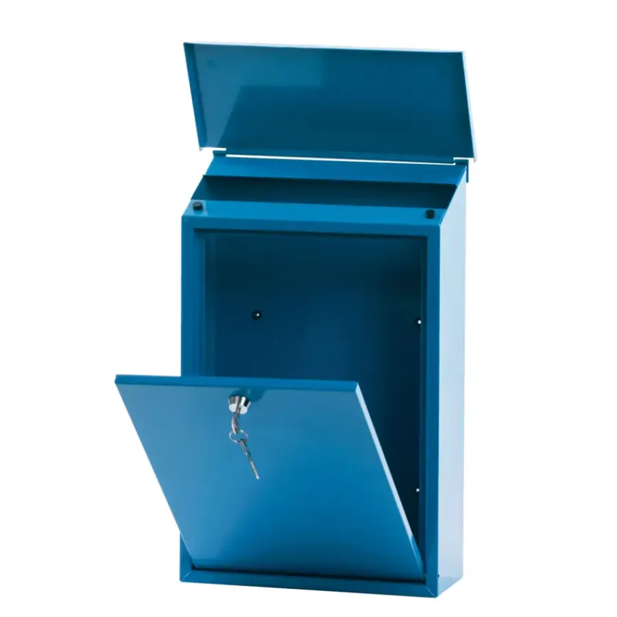 V-part Brievenbus Toledon blauw Discount
