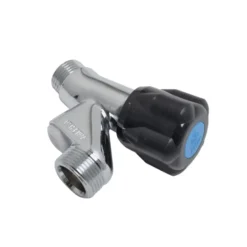 VSH Wasmachinekraan + Keerklep 1/2"M Knop Zwart Discount