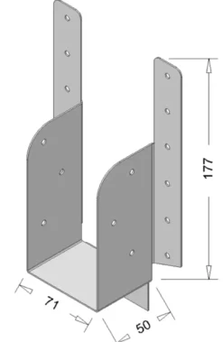 Geen Waelbers raveeldrager met strip 190 x 71 mm verzinkt Clearance