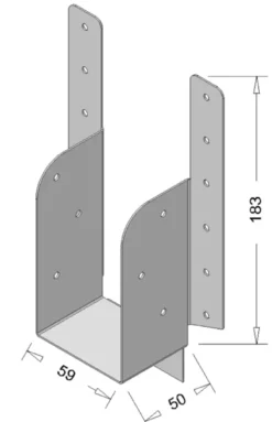 Geen Waelbers raveeldrager met strip 190 x 59 mm verzinkt Hot