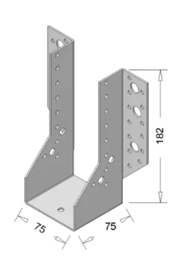 Geen Waelbers raveeldrager zwaar 75 x 182 mm verzinkt Best