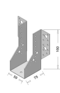 Geen Waelbers raveeldrager zwaar 59 x 160 mm zwart Clearance