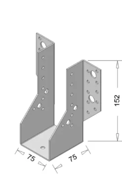 Geen Waelbers raveeldrager zwaar 75 x 152 mm zwart Discount