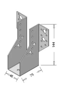 Geen Waelbers raveeldrager zwaar 46 x 144 mm zwart Sale