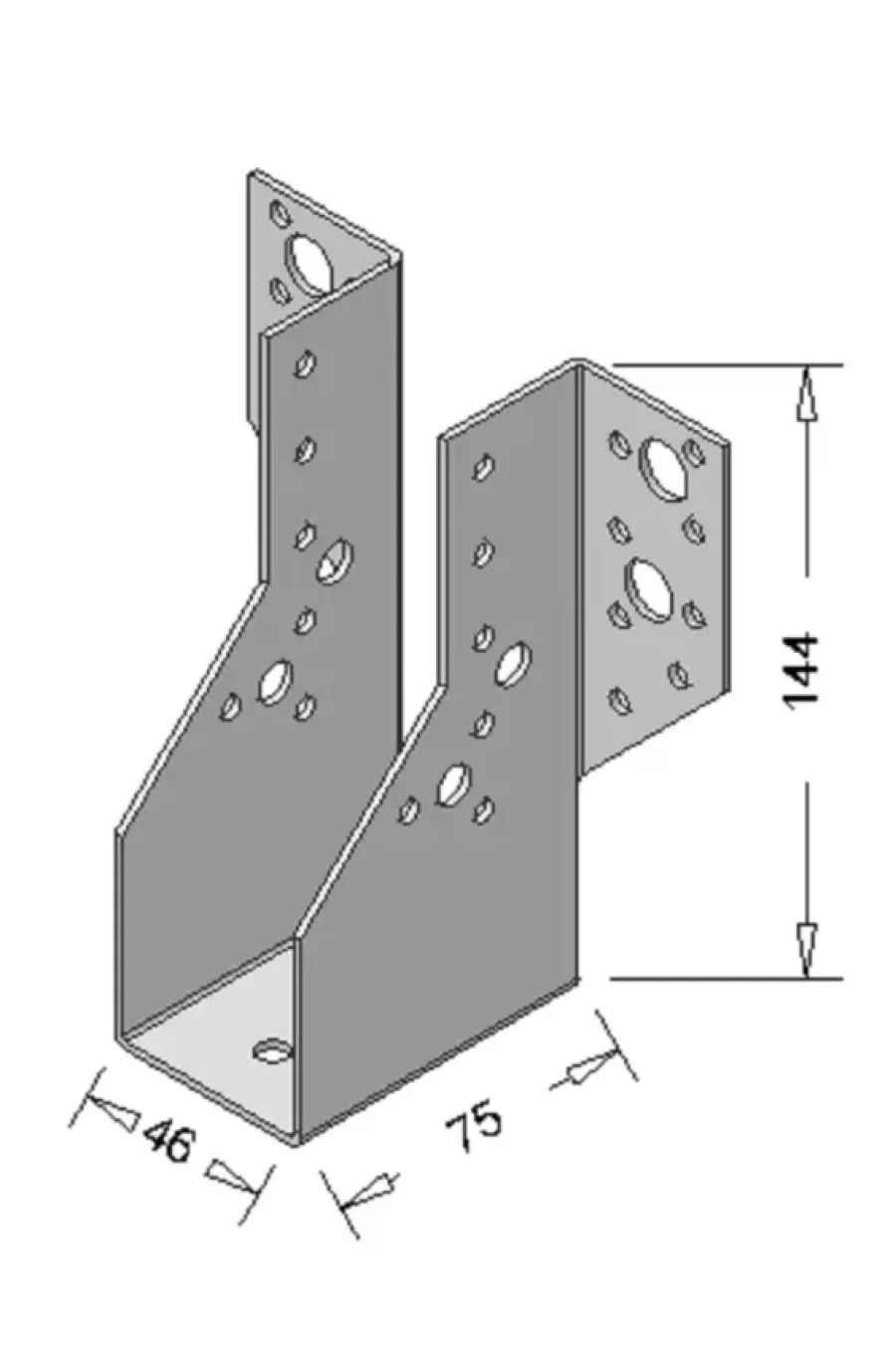 Geen Waelbers raveeldrager zwaar 46 x 144 mm zwart Sale