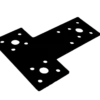 Waelbers T-plaat 80 x 68 x 38 mm zwart