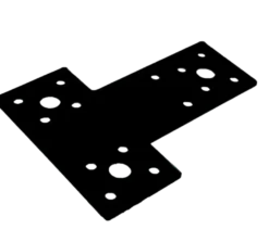 Waelbers T-plaat 80 x 68 x 38 mm zwart