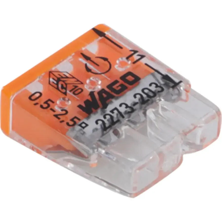 Wago Lasklem 3-voudig compact 0,5-2,5mm² 2273-203 30 stuks Discount