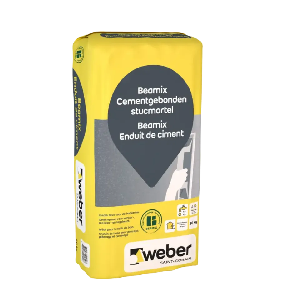 Weber Saint-Gobain Weber Beamix stucmortel lichtgrijs 20 kg New