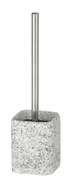 Wenko Terrazzo toiletborstelhouder polyresin wit/beige/grijs