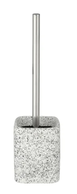 Wenko Terrazzo toiletborstelhouder polyresin wit/beige/grijs
