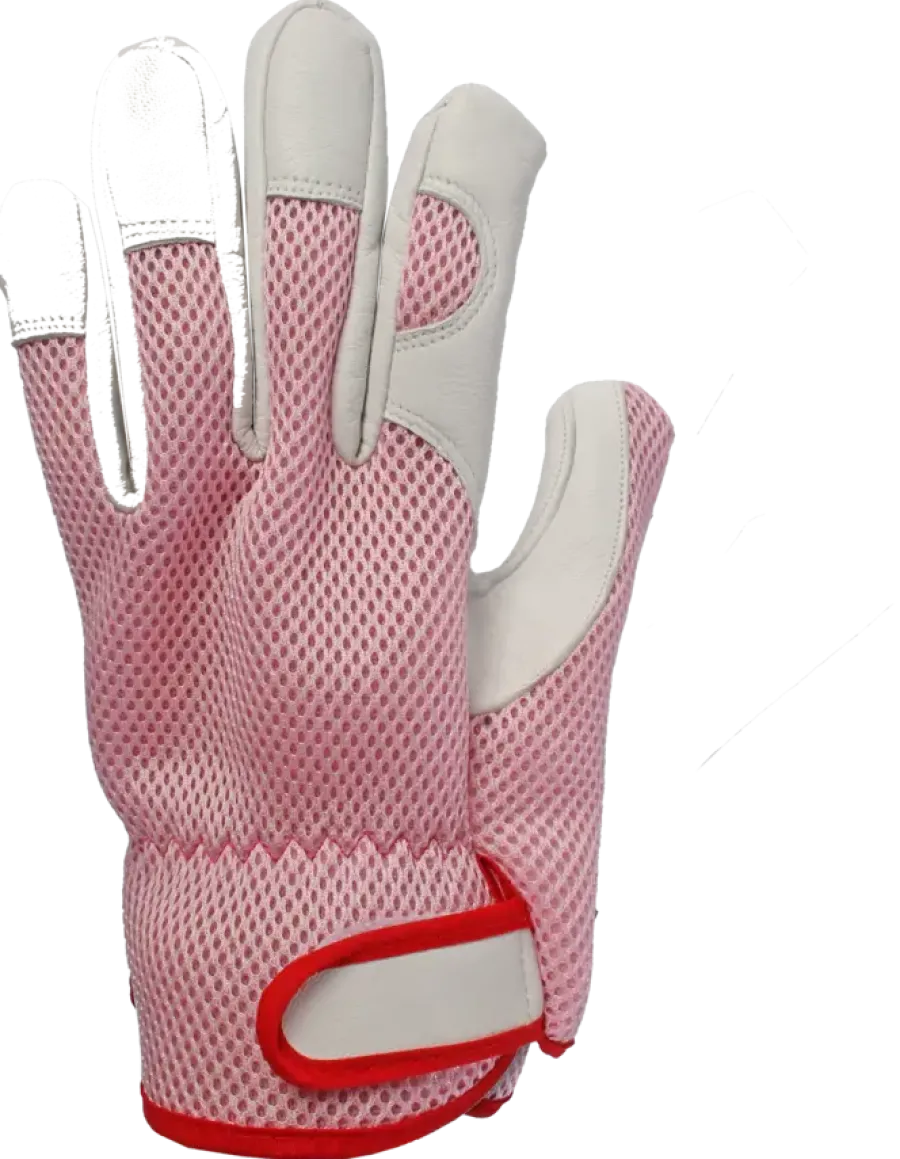 Talen Tools Werkhandschoenen roze leer S Hot