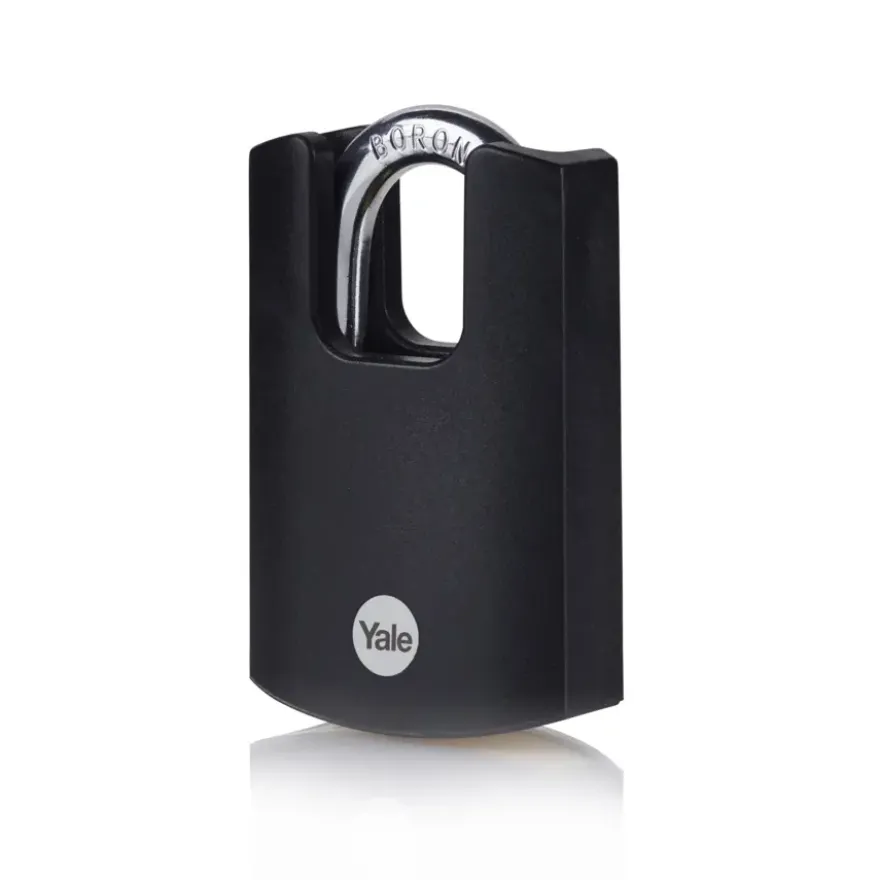 Yale Hangslot messing zware uitvoering 40 mm met zwarte body