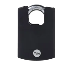 Yale Hangslot messing zware uitvoering 50 mm met zwarte body